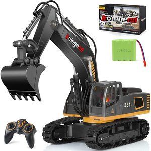 Remote Control Excavator Toy Truck with Lights